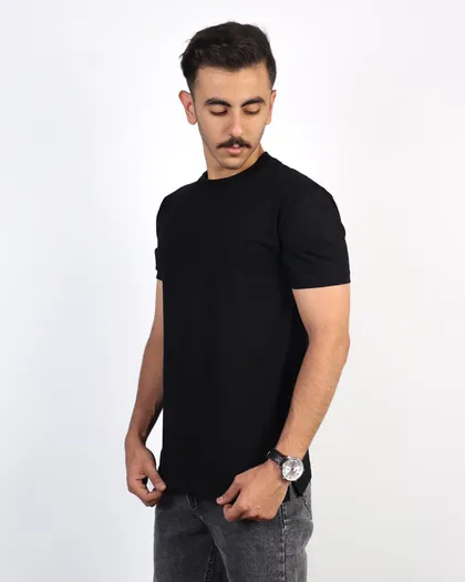 تیشرت آستین کوتاه یقه گرد بیسیک مردانه 0454