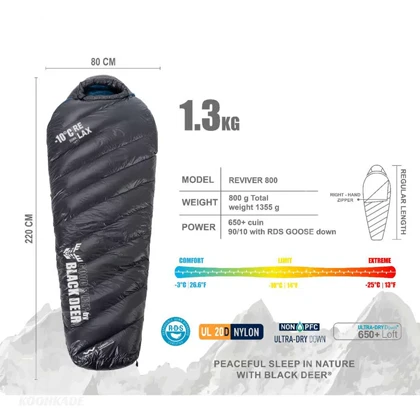 کیسه خواب پر بلک دیر 800 سری REVIVER