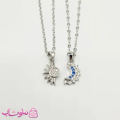 گردنبند کاپلی مدل ماه و خورشید کد 100