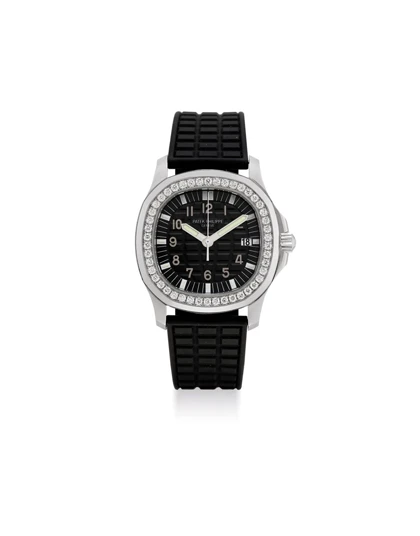 ساعت پتک فیلیپ آکوانا زنانه سیلور مشکی دورنگین Patek Philippe Aquanaut