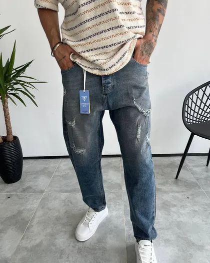 شلوار جین پارچه کش کثیفشور GUESS JEANS
