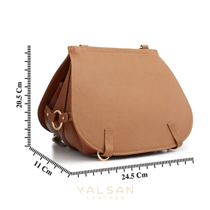 کیف دوشی و دستی زنانه چرم یلسان مدل مارال کد 008-HRM