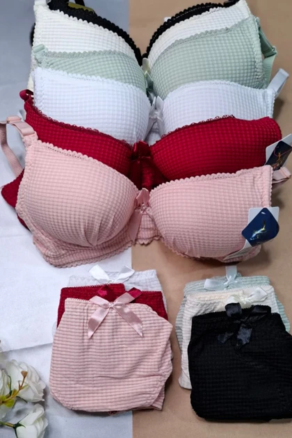 ست شورت و سوتین نخی پاستیلی – راحتی و لطافت روزانه