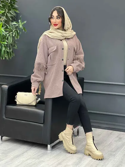 پالتو دو جیب پشت ریش