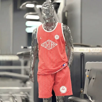 ست بسکتبالی طرح جردن (Jordan) نخ پنبه گلکسی و چاپ زول (قرمز و آبی)