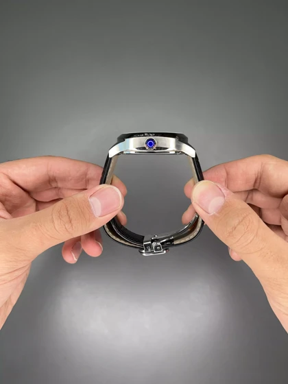 ساعت مچی کارتیه صفحه اسکلتون بند چرمی مشکی Cartier