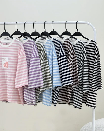 تیشرت راه راه ماهی