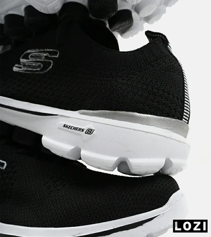 کفش کتانی بزرگ پا مشکی سفید اسکیچرز SKECHERS