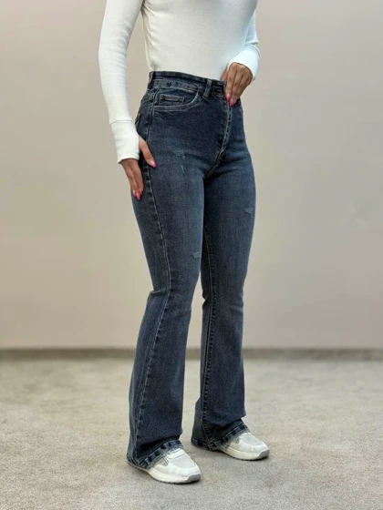 شلوار جین (بوتکات) دمپا سورمه ای 2181