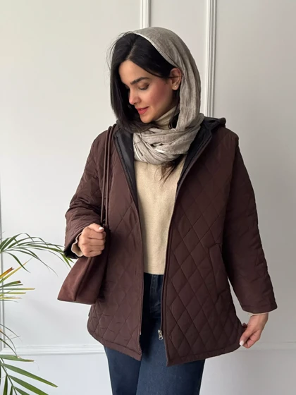 کاپشن زنانه کلاهدار آستردار ونوس **