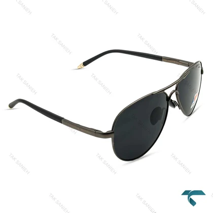 عینک دودی پورشه مردانه مشکی پلاریزه Porsche-6485-G