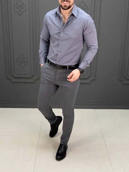 پیراهن 031406 سورنا خاکستری