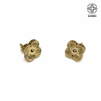 گوشواره ونکلیف طلایی استیل کد 509428015