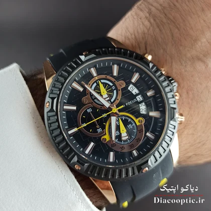 ساعت مچی مردانه اورجینال موتور ژاپنی برند مینی فوکوس سه موتور مدل Mf0244G.02 بند رابر