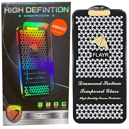 گلس تمام صفحه آیفون 11 پرومکس و آیفون ایکس‌اس‌مکس آمادو HIGH DEFINTION