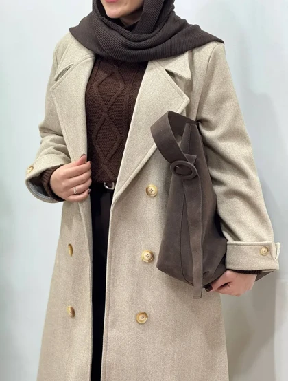 پالتو فوتر بلند آستردار آیسو آهو
