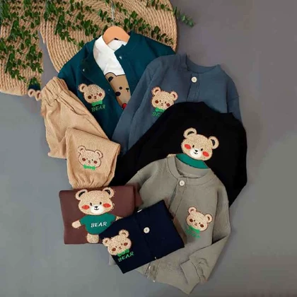 سه تیکه تدی ژاکتدار ست خواهر برادری