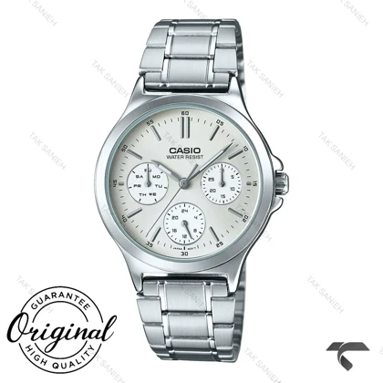 ساعت کاسیو LTP-V300D-7 زنانه تمام سیلور Casio-10340-L