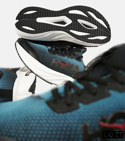 کفش رانینگ مشکی آبی هوکا مدل 7394