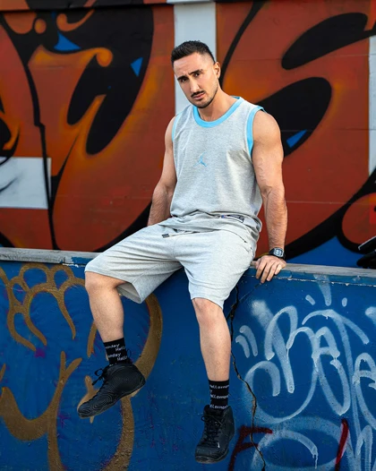 ست بسکتبالی جردن طوسی نخ پنبه