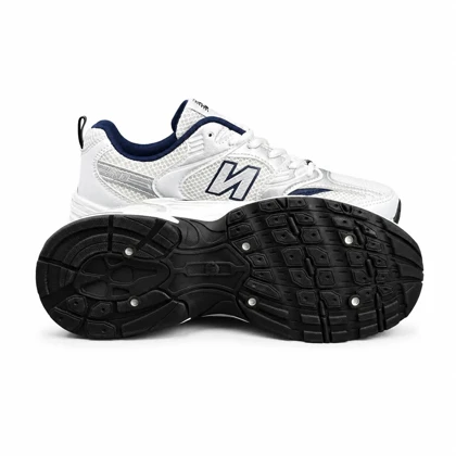 کتانی خارجی مردانه مدل نیوبالانس 530 سفید سرمه ای New Balance