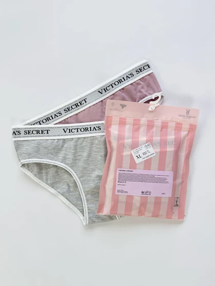 شورت اسلیپ زنانه نخ پنبه کمر کش شاین بسته 2 عددی ویکتوریا سکرت Victoria's Secret