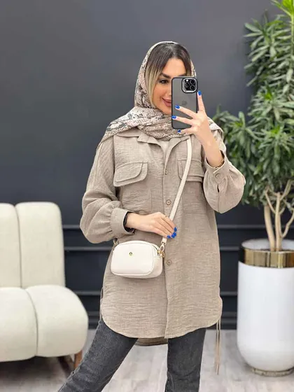 مانتو جیب دوبل ماهک