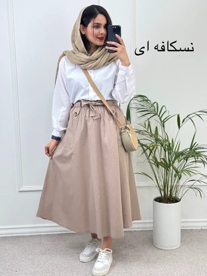 دامن لینن آوا