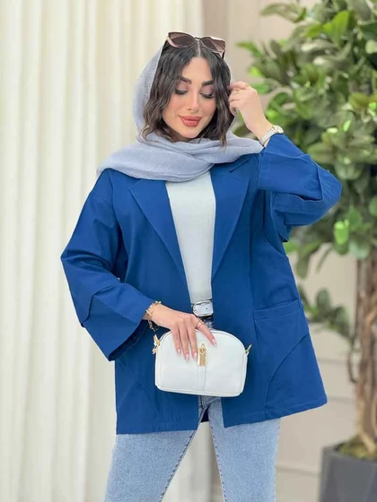 مانتو برش هلالی دو جیب آرزو