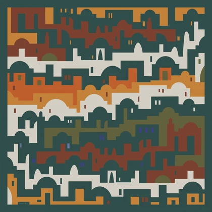 روسری نخ پنبه کوچه نگار