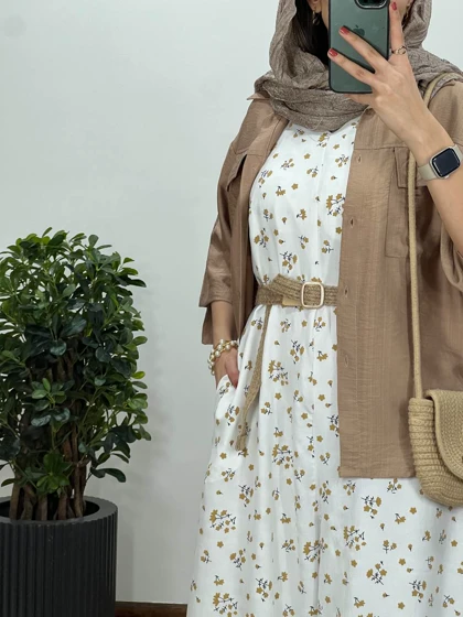 سرهمی شکوفه همراه با کمربند 9 کد 2502