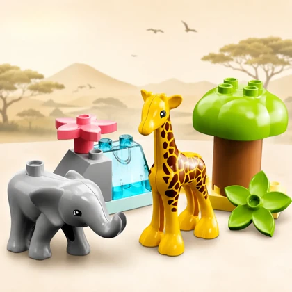 لگو سری LEGO DUPLO مدل 10971 Wild Animals of Africa با 10 قطعه