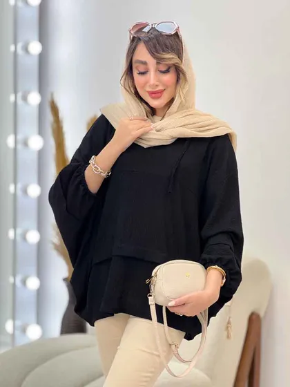 مانتو جلو بسته برش‌دار مارینا