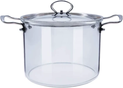 قابلمه پیرکس دسته استیل