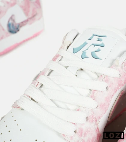 کفش کتانی زنانه صورتی سفید نایک NIKE dunk low steam puppet