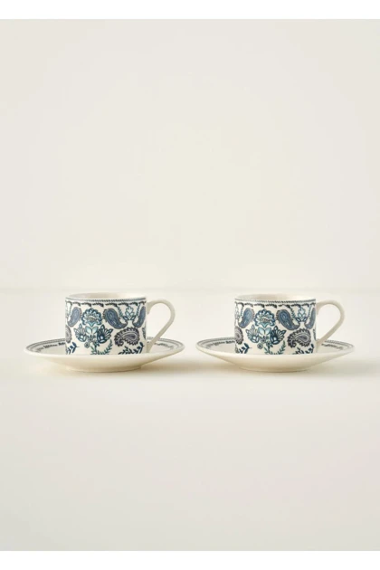 فنجان چای دو نفره Bella Maison مدل Paisley - آبی