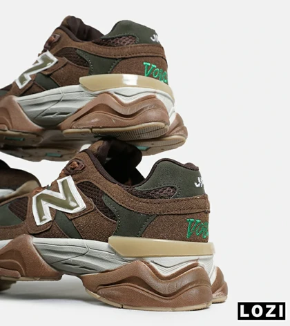 کفش کتانی مردانه و زنانه قهوه ای سبز NEW BALANCE 9060 مدل 7032