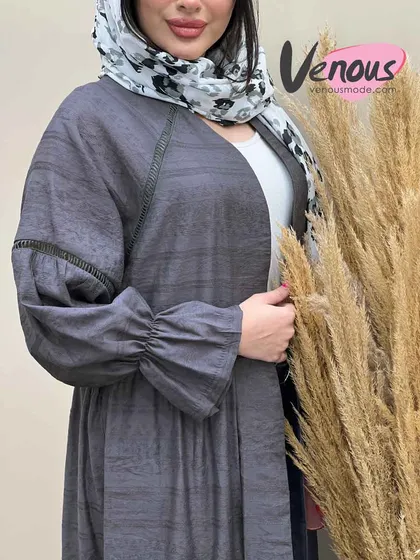 مانتو کتیبه بلند آستین کش