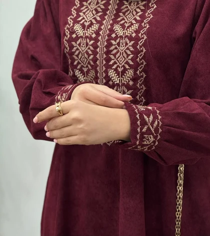 پیراهن مانتویی گلدوزی هدیه