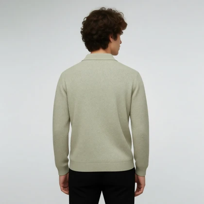 بافت نیم زیپ یقه طرح راه (3066) SOLD OUT