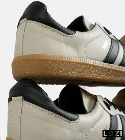 کفش کتانی مردانه زنانه کرم مشکی مدل 7300 ADIDAS Samba
