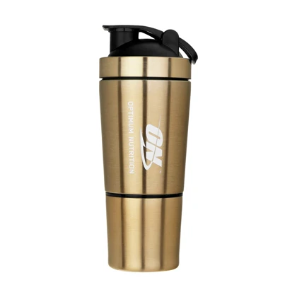 شیکر استیل دو تیکه ورزشی اوپتیموم نوتریشن مدل ON ظرفیت 0.6 لیتر