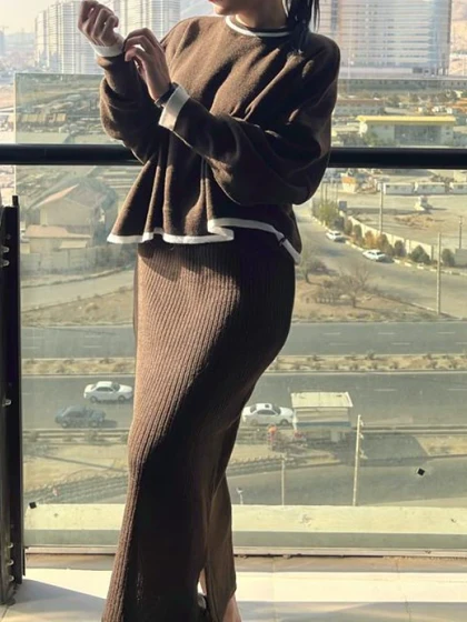 ست رویه و پیراهن بافت 7702