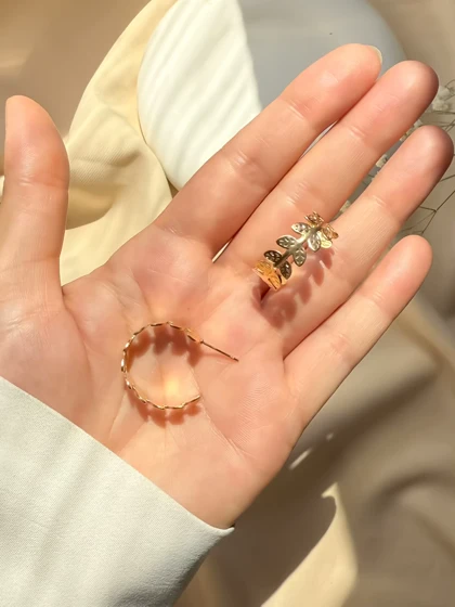 گوشواره پکی پیچ و برگ