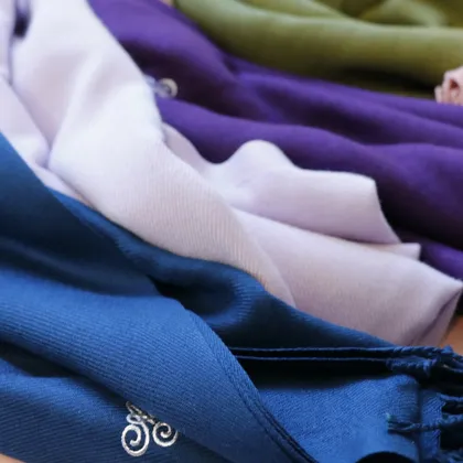 شال ساده کج راه