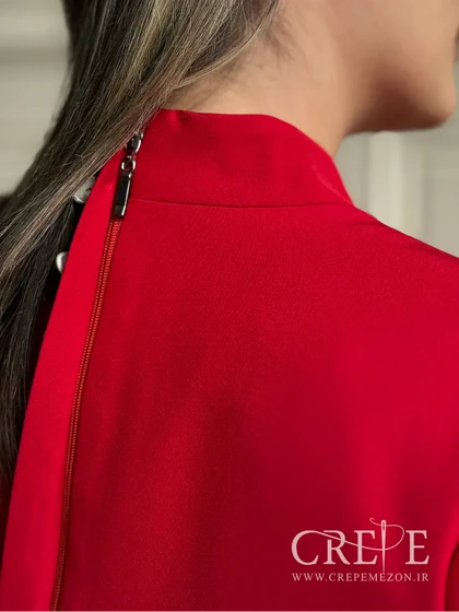 پیراهن عروسکی دکمه نما پاپیونی