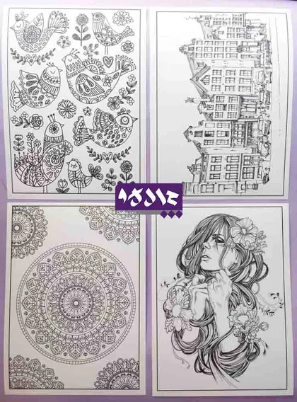 پک رنگ آمیزی بزرگسالان مدل رنگین کمان