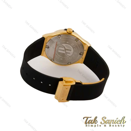 ساعت هابلوت زنانه فول نگین طلایی مشکی Hublot-5129-L