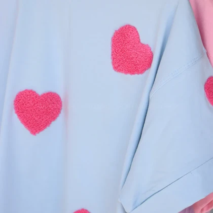 تیشرت زنانه قلبی کد 6043