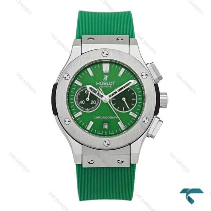 ساعت هابلوت زنانه سه موتوره سیلور سبز Hublot-7268-L